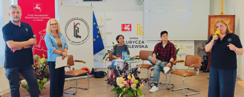 Kryminalia Lubyckie. Monika Obara, Kamila Kamińska i Michał Mayer w rozmowie z Joanną Łuszczyńską-Lewko